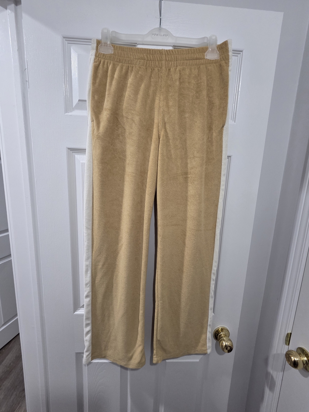 H&M Terry Cloth Sweatpants with Side Stripe